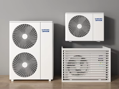 SAMSUNG Modern White Air Conditioner Vents for Indoor Home Design Features 3d model