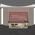 New Chinese Front Desk 3d model