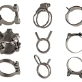 Various Stainless Steel Pipe Clamps with Different Designs for Industrial Use