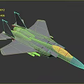 Gray Space Fighter Jet Model with Detailed Fuselage and Aerospace Design Features