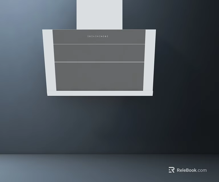 Modern Reception Desk Design With White Frame And Gray Panel Elements 3d model 