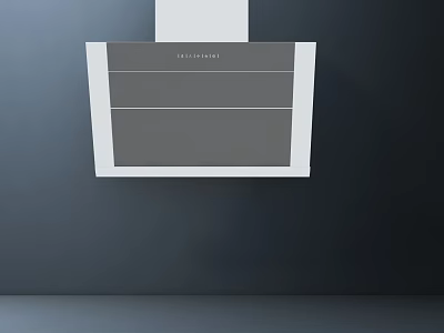 Modern Reception Desk Design With White Frame And Gray Panel Elements 3d model