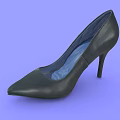 Women's Black High Heels with Pointed Toe and Stiletto Heel Elegant Formal Footwear Design