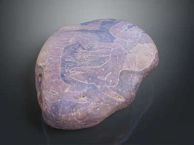 Artisan Carved Stone Decorative Piece With Intricate Patterns And Natural Texture For Home Decor 3d model