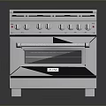 Stainless Steel Gas Range Oven With Multiple Burners For Modern Kitchen