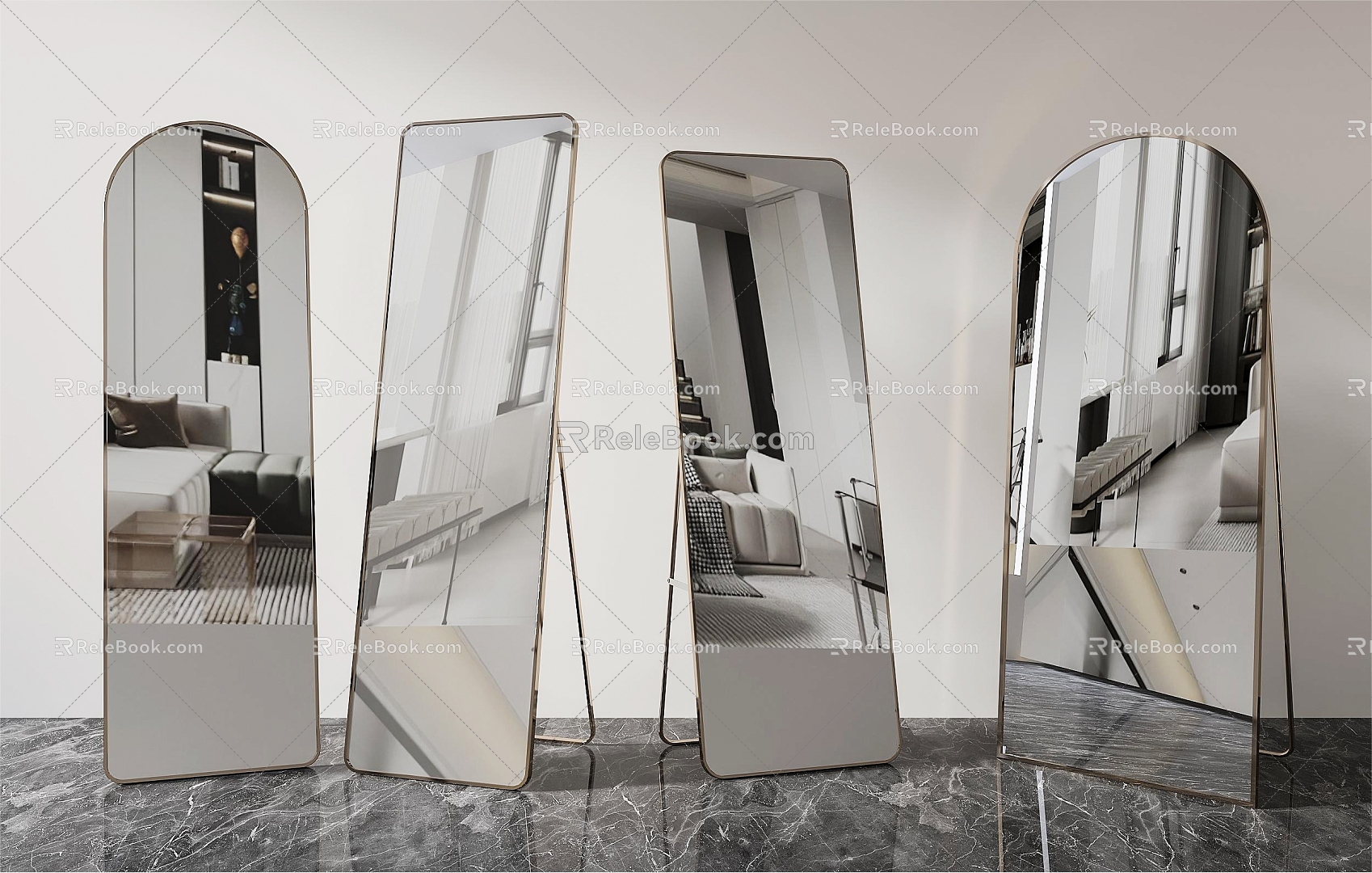 Modern mirror Full-length mirror 3d model