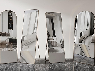 Modern mirror Full-length mirror 3d model