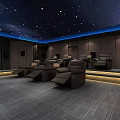 Modern Audio and Video Room 3d model