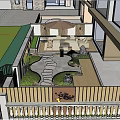 Feature Wall Design For Roof Terrace Outdoor Space With Fire Pit Sofas Umbrella And Greenery