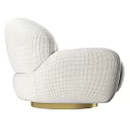 Light Luxury Single Sofa 3d model