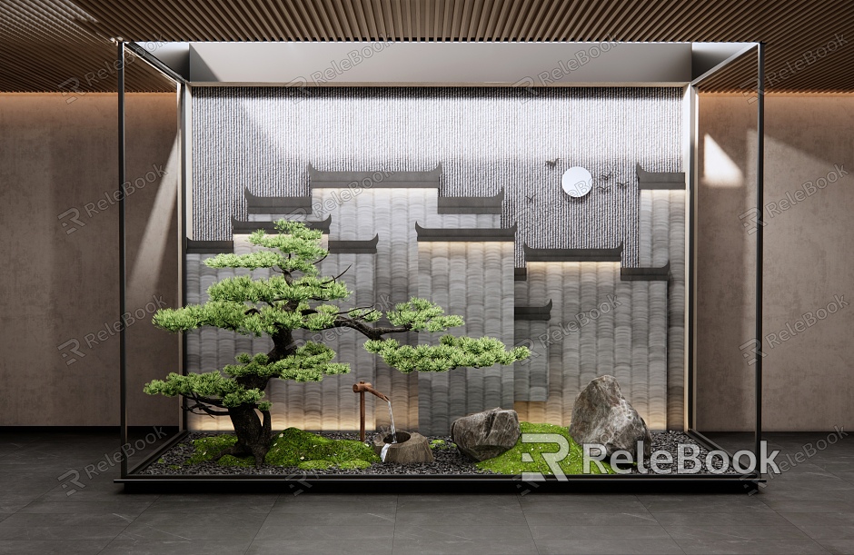 New Chinese style landscape sketch interior landscape model