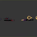 Traditional Japanese Swords With Red Purple Handles And Decorative Wraps In Crossed Upright Positions
