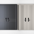 Modern double door 3d model