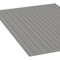 Gray Striped Square Rug With Woven Texture For Modern Home Decor 3d model