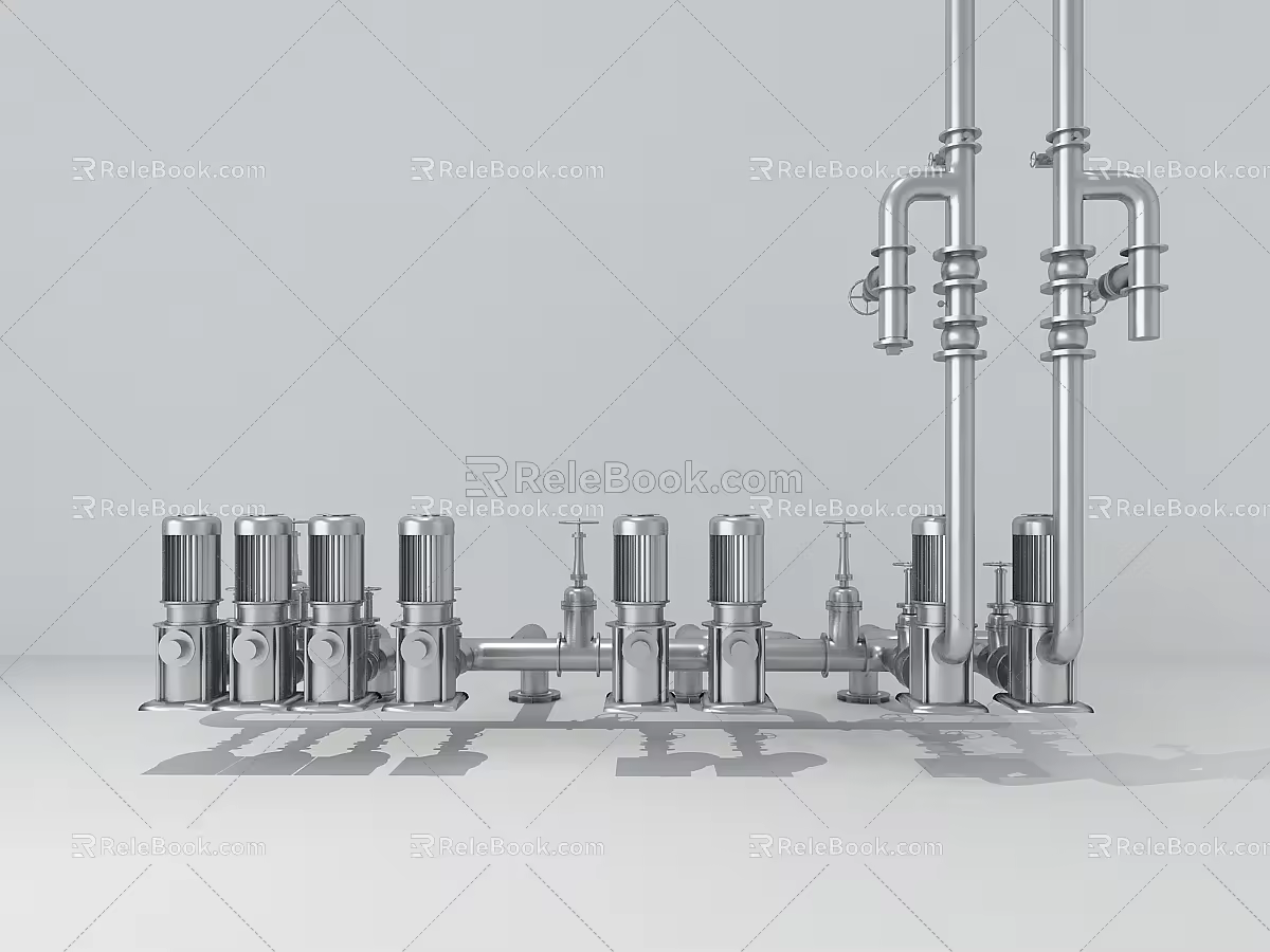 Valve Pipe Valve 3D Model Industrial LOFT Pipe 3D Model 3d model