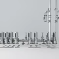 Valve Pipe Valve 3D Model Industrial LOFT Pipe 3D Model 3d model