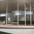 Elliptic landscape gallery fold parameter grid landscape wall 3d model