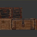 Boxes, Bags, Leather Boxes, Leather Boxes and Containers Realistic 3d model