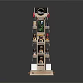 Multi story Commercial Building Model With Shop Facades Signage Window Displays And Detailed Floors