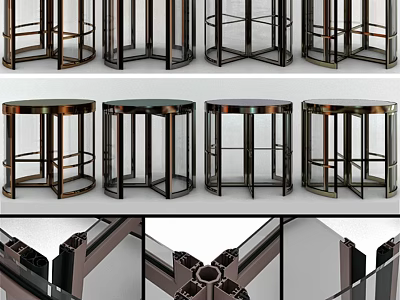 Modern Swing Door Designs With Metal Frames And Glass Panels For Interior Use 3d model