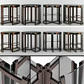 Modern Swing Door Designs With Metal Frames And Glass Panels For Interior Use