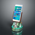 Modern Electronic Smartphone Stand With LED Light Base And Secure Holder Design 3d model