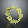 Unique Yellow Leaf Shaped Circular Fashion Accessory for Modern Outfits