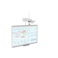 Projection Monitoring System With Projector Displaying Data Charts And Statistics On Whiteboard