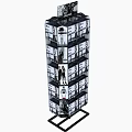 Modern Rotating Multi Tiered Display Rack For Retail Product Showcase 3d model