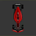 Red Formula Race Car Featuring Streamlined Aerodynamic Design And Black Accents 3d model