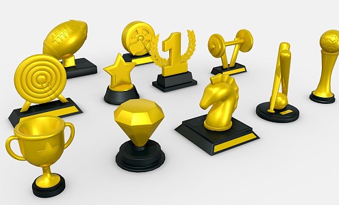 Modern Trophy Cartoon Trophy 3d model