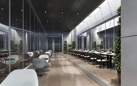 Modern Restaurant 3d model