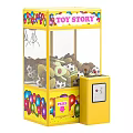 Video Game Store Featuring Toy Story Themed Claw Machine With Plush Toys And Balloons