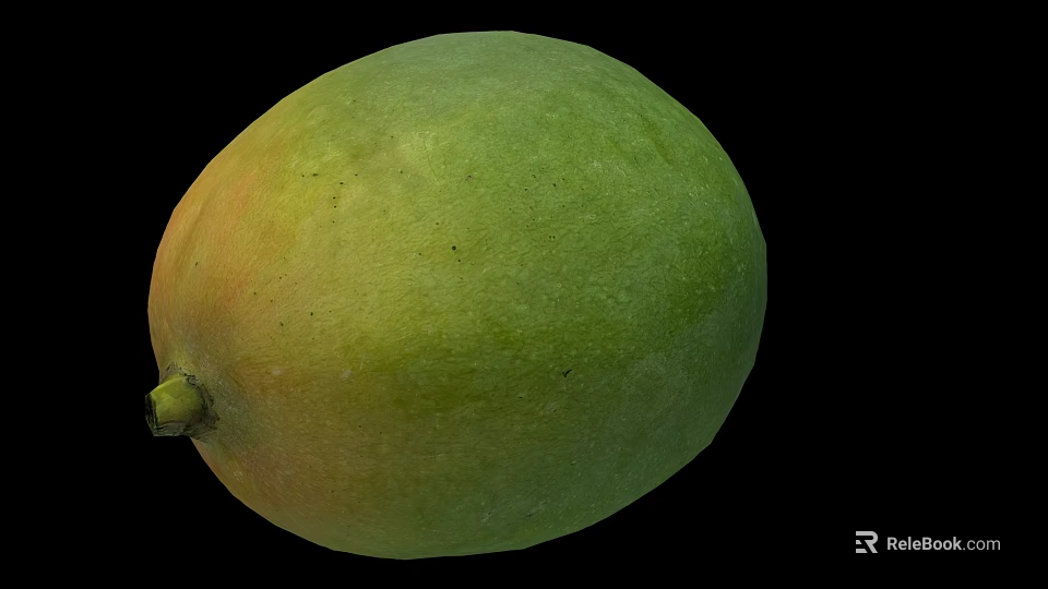 Fresh Green Papaya Vegetable With Vibrant Color And Smooth Texture 3d model 