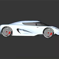 Light Blue Sports Car With Sleek Design Red Interior Black Roof And Silver Wheels