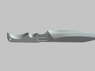 Tactical Metal Weapon Blade With Ergonomic Handle And Sharp Edge Design 3d model