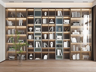 Modern bookcase 3d model