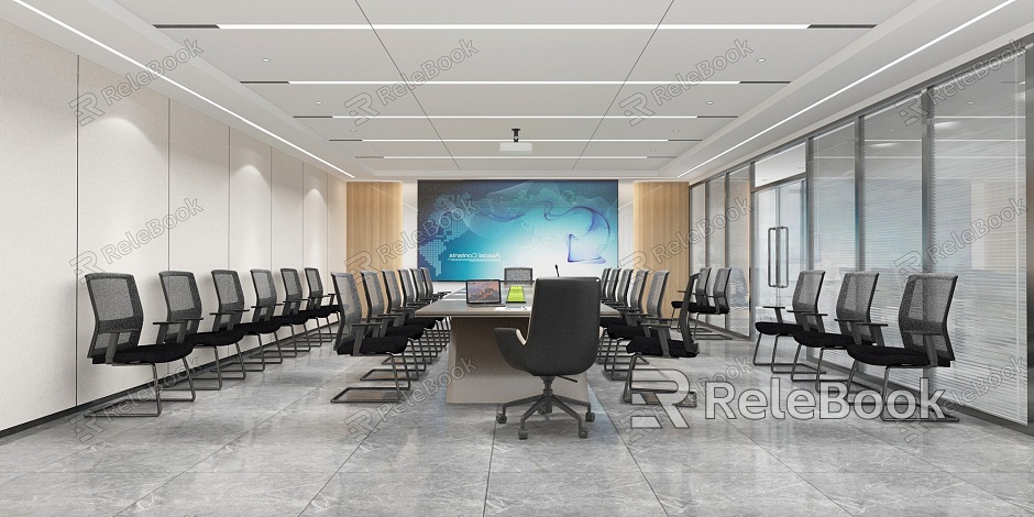 Conference table combination in conference room model