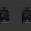 modern high-speed rail light rail train subway 3d model