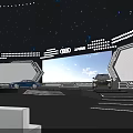 Modern Audi Car Display Area With Large Screen Lighting And Blue Gold Vehicles