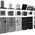 Modern Refrigerators and Freezers with Different Styles and Kitchen Appliances Collection