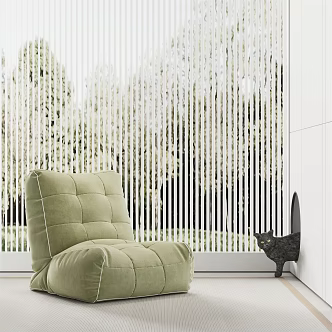 Modern Lazy Sofa Fabric Sofa Chair 3d model