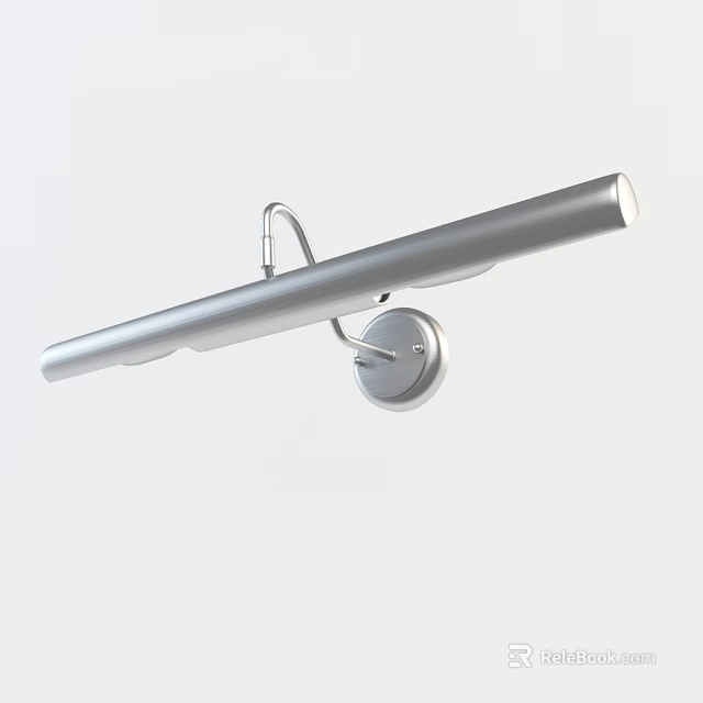 Modern Silver Metal Wall Lamp With Sleek Minimalist Design And Wall Mounted Style 3d model 