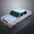 Vintage Silver Car With Green Windshield Classic Design And Sleek Body