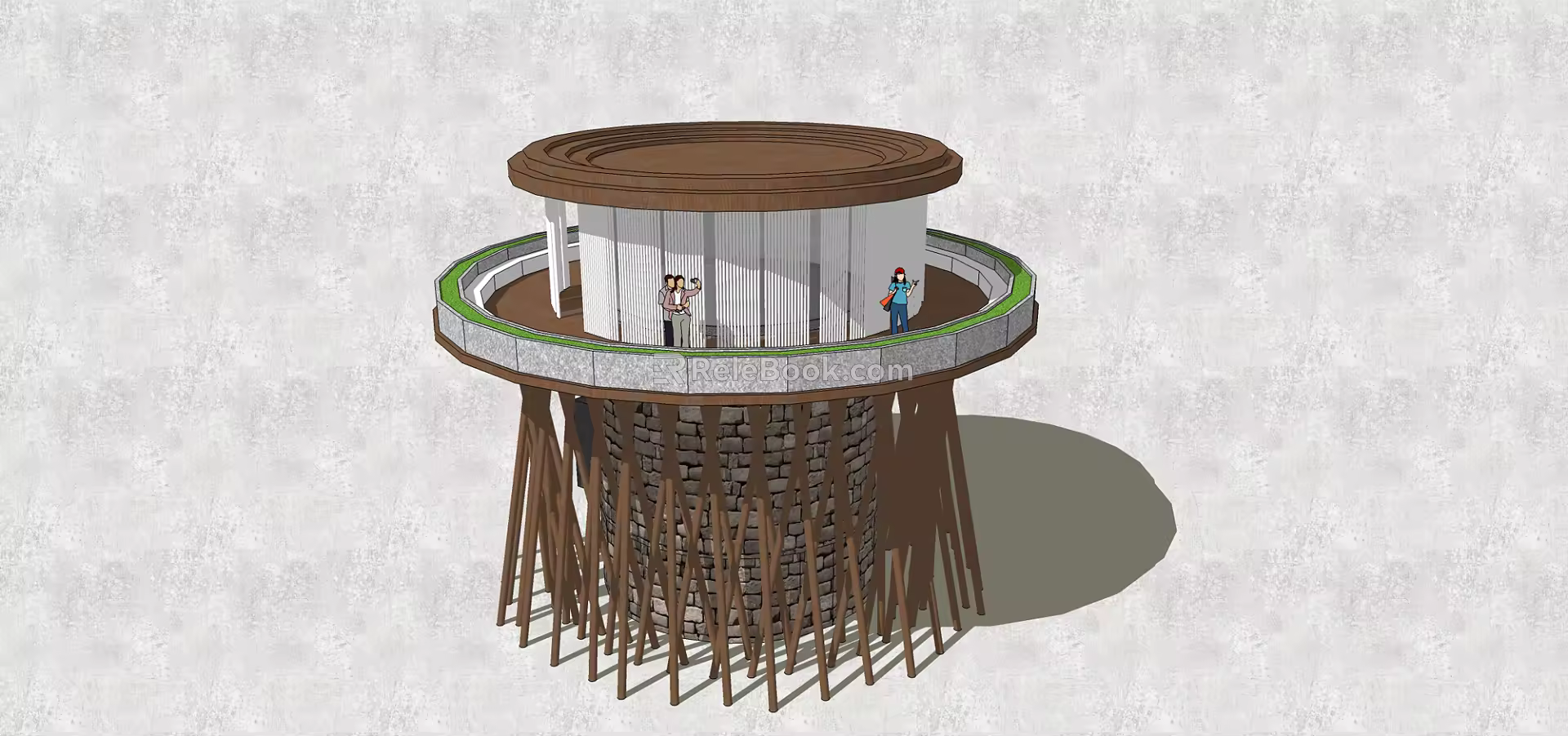 Modern observation platform 3d model