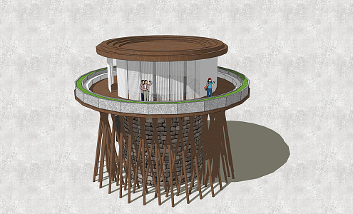 Modern observation platform 3d model