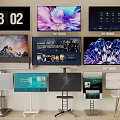 Modern Televisions With Various Designs Screens Stands And Smart Entertainment Features 3d model