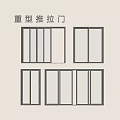 Heavy Duty Sliding Doors Modern Design With Glass Panels And Metal Frames