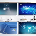 Modern Projector Curtain Combination 3d model