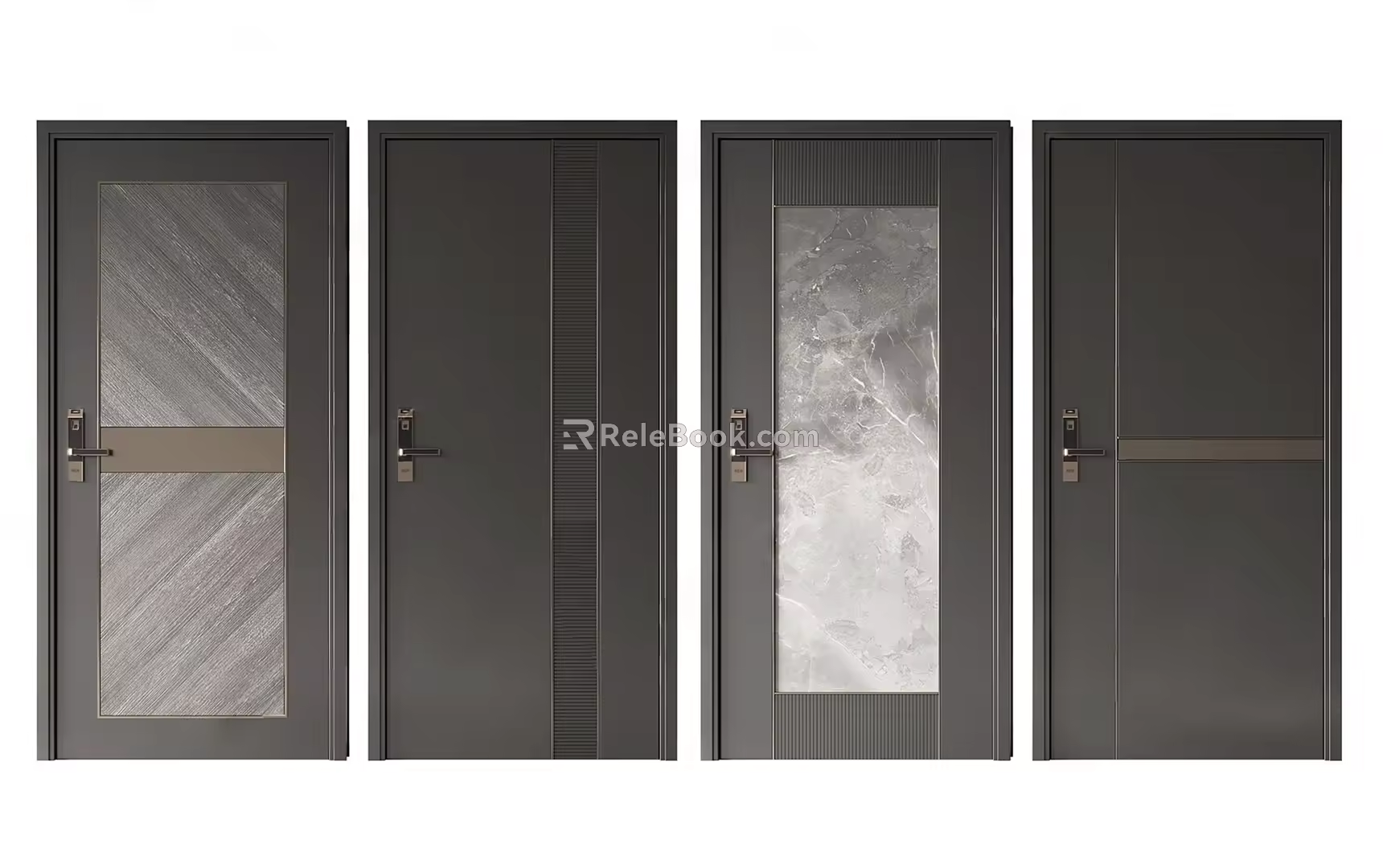 Modern security door password door security door 3d model
